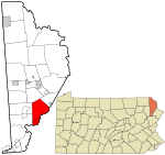 Wayne County Pennsylvania incorporated and unincorporated areas Paupack township highlighted